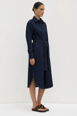 Kiera Recycled Denim Midi Shirt Dress^Assembly Label Discount