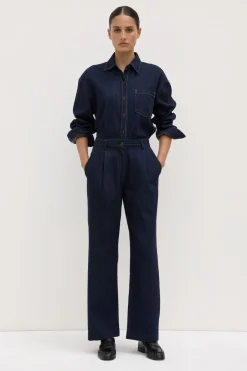 Kiera Recycled Denim Pleat Front Pant^Assembly Label Sale