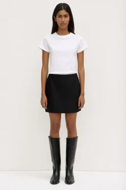 Moss Wool Silk Mini Skirt^Assembly Label Fashion