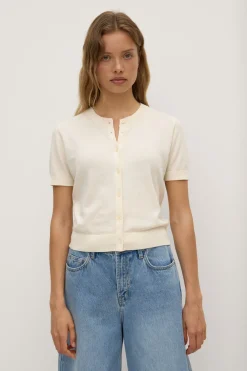 Semra Cotton Cashmere Short Sleeve Cardigan^Assembly Label Best