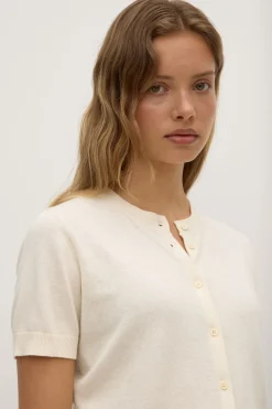 Semra Cotton Cashmere Short Sleeve Cardigan^Assembly Label Best