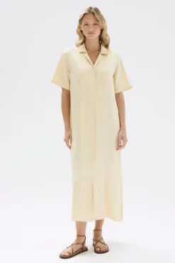 Silk Resort Shirt Dress^Assembly Label Outlet