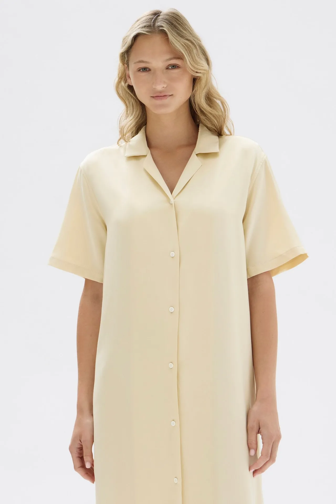 Silk Resort Shirt Dress^Assembly Label Outlet