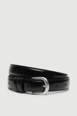 Womens Smooth Leather Belt^Assembly Label Fashion